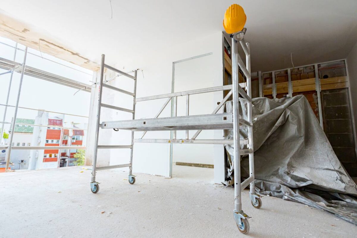 échafaudage roulant chantier