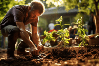 Sol compacté avec faible porosité et racines de plantes difficiles à propager