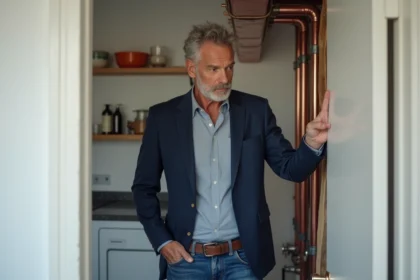 Auditeur energie homme en intérieur moderne