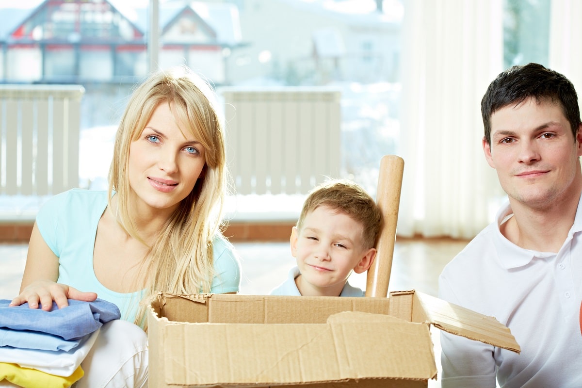 famille qui déménage
