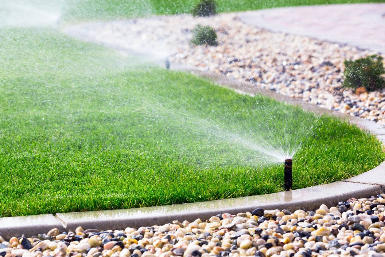 arrosage d'un jardin grâce à une électrovanne