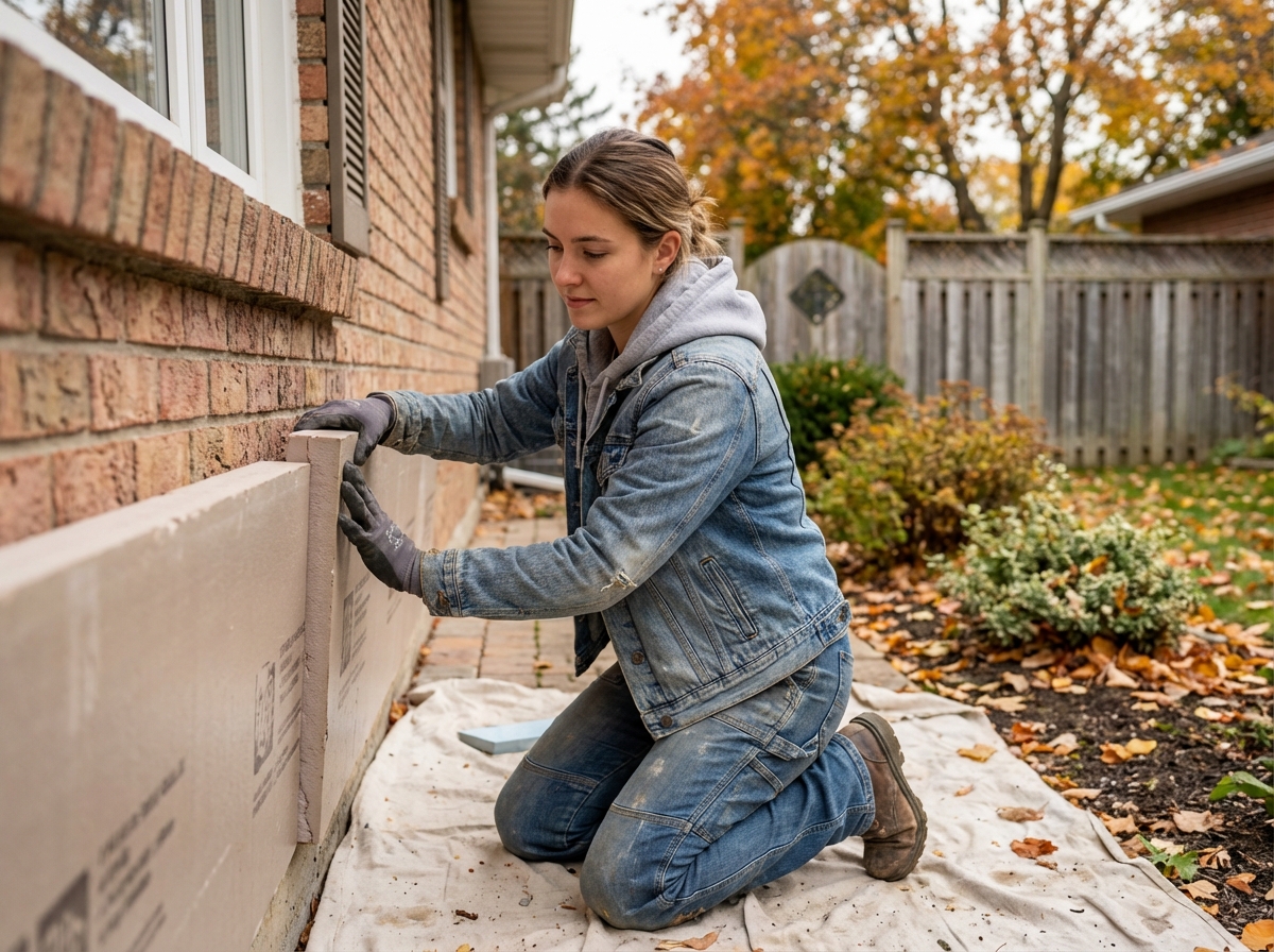 Jeune femme appliquant l