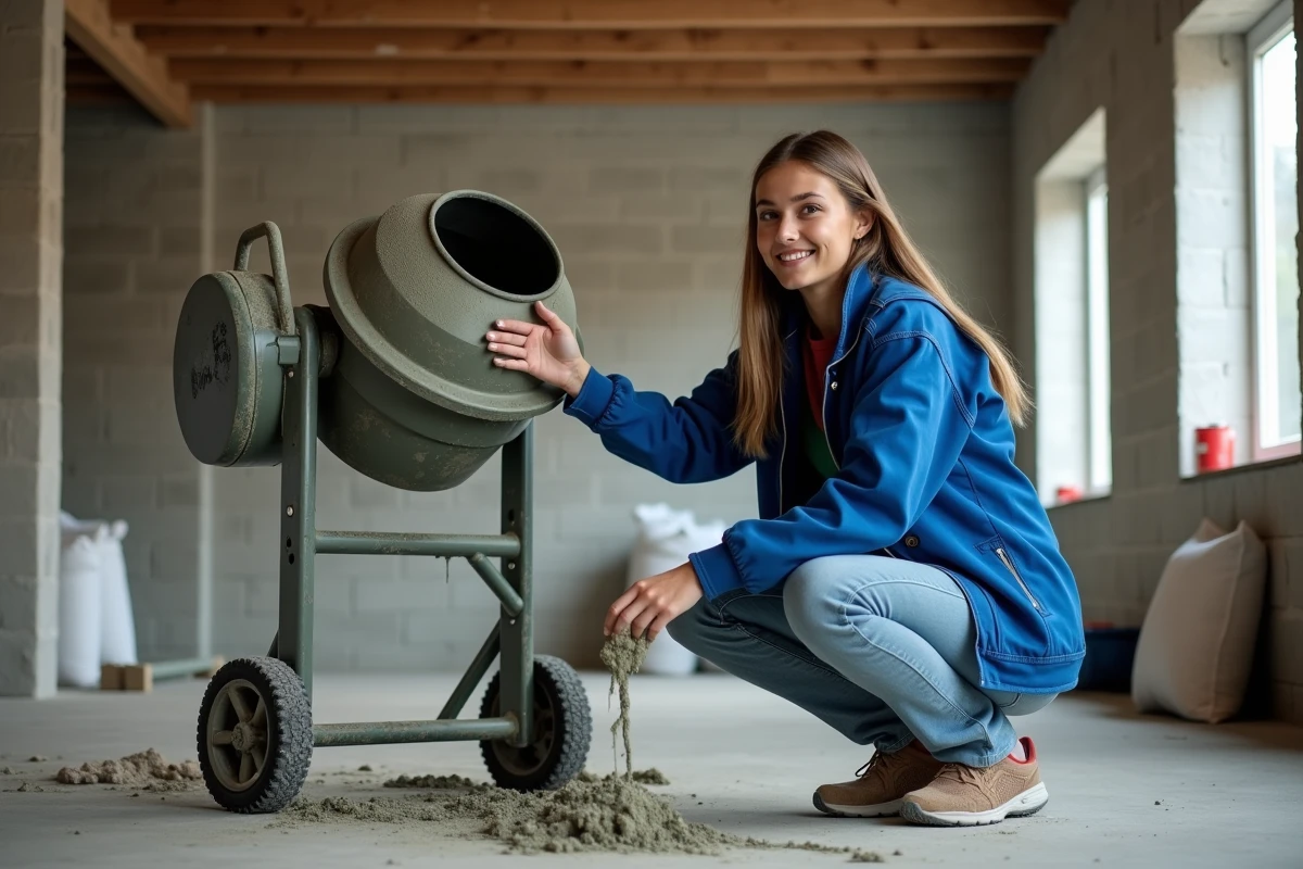 Jeune femme versant de l