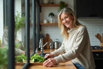 Verrière moderne apportant lumière et convivialité à la cuisine