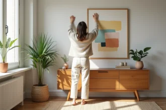 Décoration intérieure avec des œuvres d'art variées et esthétiques