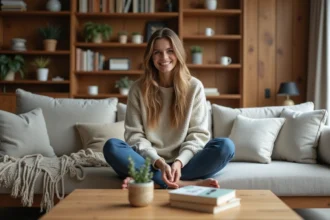 Décoration intérieure en bois naturel et chaleureux