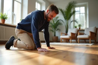 Parquet massif huilé dans un intérieur élégant et luxueux
