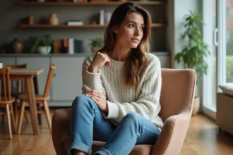 Tissu coloré pour recouvrir un fauteuil moderne