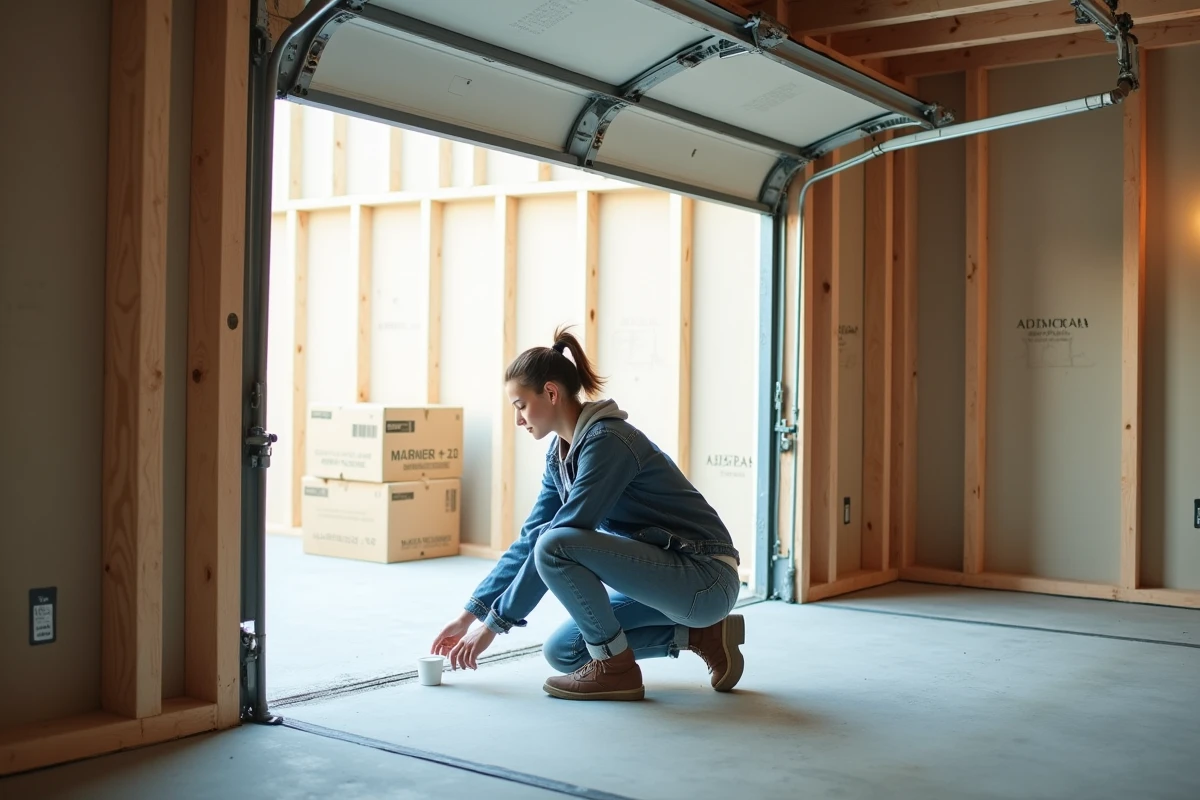 Jeune femme marquant le contour d