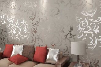 Papier peint design moderne sur un mur élégant et stylé