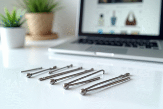 Variété de pinces métalliques sur un bureau lumineux
